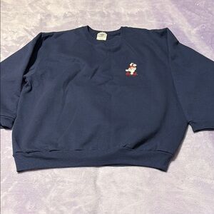Just My Size Blue Crewneck Sweater Classic Cotton Blend